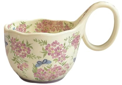 yampiyt Soup Bowls, Soup Mugs, Polish Ceramic Hand Painted Soup Bowl, Dishwasher & Microwave Safe