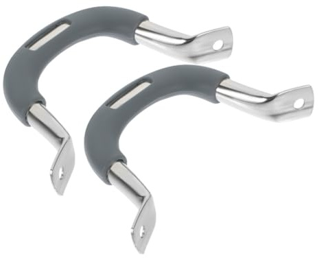 AUTSUPPL Mango Lateral de Olla y Sartén de Acero Inoxidable y Silicona, Resistente y Anti-escaldaduras, 2 Piezas para Cocina y Cajón