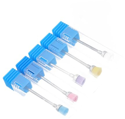 Gatuida Pinceau Poussiere Ongle en Métal, 5pcs, Brosse à Poussière D'ongles pour Nettoyage des Ongles, Poils Denses, Outils de Manucure