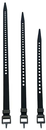 Bridas De Alambre Ajustables: Paquete De 4 Correas De Seguridad Utilitarias Con Hebilla, Diseño De Silicona Flexible, Ideal Para Caminatas, Acampadas, Aventuras Al Aire Libre | Correas Para Esquí
