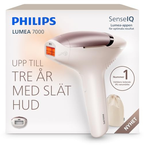 Philips Lumea 7000 IPL-hårborttagningsenhet – långvarigt slät hud med ett professionellt alternativ till laserhårborttagning hemma, medicinskt säker, tillbehör för kropp och ben, BRI933/00