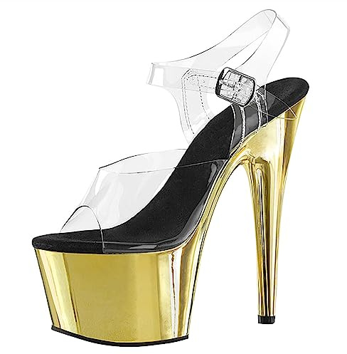 GXNRHG Sandali Décolleté con Tacco a Spillo Décolleté con Punta Aperta Scarpe Eleganti con Cinturino alla Caviglia Scarpe décolleté da Sposa per Feste