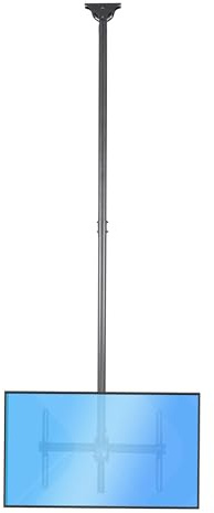 StarTech Support TV Plafond 32 à 75 pouces, VESA (FPCEILPTBLP) | Écran unique suspendu, Réglable en hauteur, Mât télescopique, Pivotant