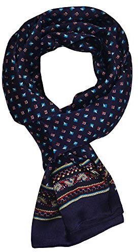 UK_Stone Klassisch 100% Seide Paisley Blumen Polka Dot Doppelschicht Halstuch Herren Schal 10MM