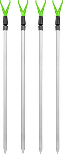 normani 4er Set Ruten Ständer 60-110 cm Rutenablage Halterung Aluminium höhenverstellbarer Rutenhalter Angelrute Rutenablage Angelständer zum Angeln Angelrute