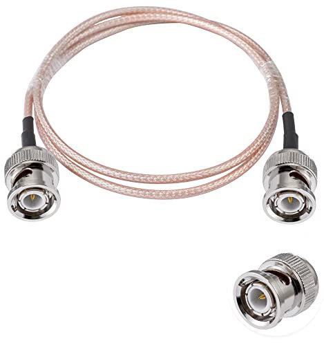 Vecys BNC Männlicher auf Männlicher Kabel 50 Ohm BNC Stecker auf Stecker RG316 HF-Koaxial-Pigtail-Jumper Kabel 3ft/1m für HF-Antennen Amateurfunk-Handgerät
