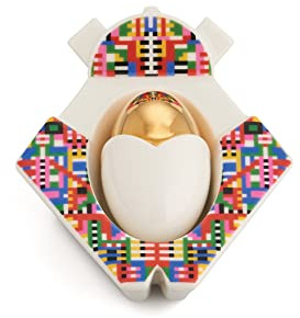 Alessi Jesus ESA05 1 - Figurine de l'enfant Jésus pour Crèche en Porcelaine avec Décalcomanies Appliquées à la Main et Détails en Or 24 Carats, Multicolore