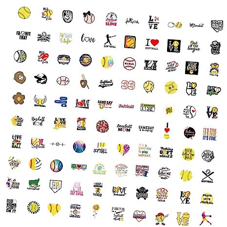 ibasenice 100pcs Retro Graffiti Baseball Stickers for Luggage Skateboard Laptop Suitcase