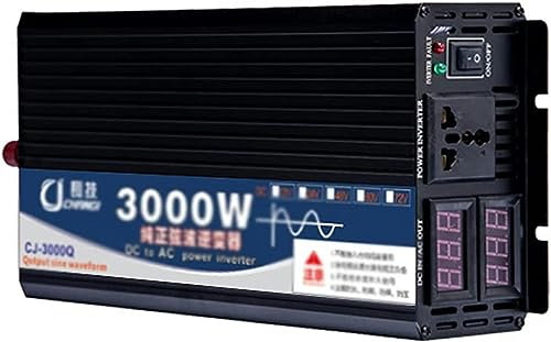 Power Inverter Onda Sinusoidale Pura 3000W/4000W/5000W DC 12V/24V/48V/60V a AC 110V/220V Onda Pura Inverter Invertitore di Tensione ?per Camper Auto Convertitore di Potenza (48vTo220v,4000W)