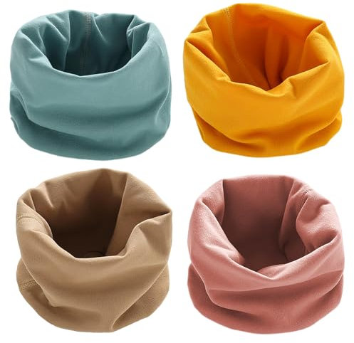 ZYUPHY Loop Schal Kinder Schals Baumwolle Baby Schal Loop Hals Wärmer Schlauchschal Kinder Winter Herbst Frühling für Jungen Mädchen