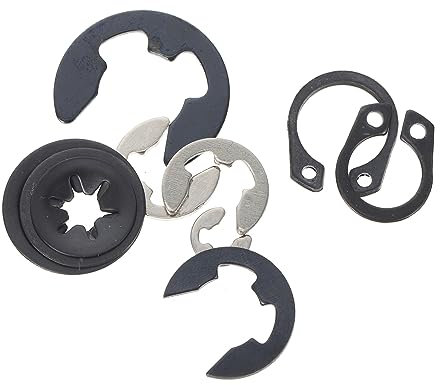 jojofuny 200St Zubehör für Spielkonsolen Spielautomaten Zubehör E-Clips-Set Schnappring interner Sicherungsring waschmaschine zubehör E-Clip-Sicherungsring Sicherungsring aus Eisen groß