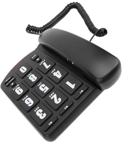 Telefon zu Hause, Schnellwahltasten, Lautstärkeregelung, Blinkalarm, 110 DB Klingelton, Wahlwiederholung bei Schnurgebundener Verbindung, mit Telefonleitung, für Senioren mit