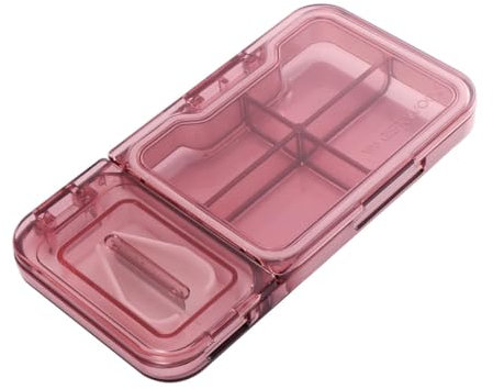 COLLBATH Splitter Für Medikamente Tragbarer Pillenschneider Kompakte Tablettenbox Für Unterwegs Für Vitamine Und Kapseln Vielseitiger Organizer Für Reisen Und Outdoor-aktivitäten