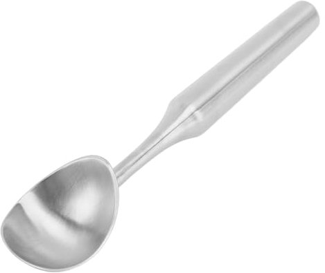 LOCADENCE Cuchara para Helado, Cuchara para Helado Grande Acero Inoxidable 8.1, Cuchara para Helado Antiadherente y Anticongelante, Cucharas para Helado Diseño una Pieza (Plata)