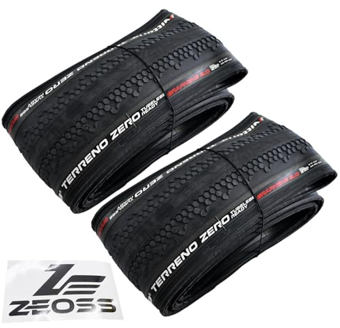 Vittoria Terreno Zero G2.0 - Gravel Tubeless TLR Tire 700 x 40 C, Color Gris x Negro con ZeOSS Glueless Patch Kit,VT3124-ZEO