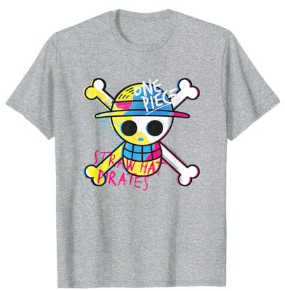 One Piece Strohhut Piraten Farbe Logo Monkey D Luffy T-Shirt