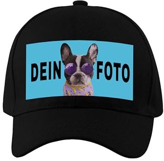 NIMAMA Unisex Erwachsenen Cap Bedrucken Lassen - Mit Wunschfoto personalisiert - Individuell als Geschenk für Herren und Damen selbst gestalten