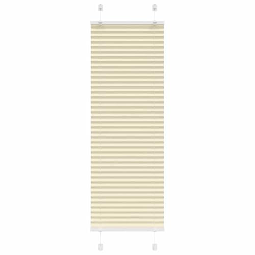 vidaXL Estor Plisado Crema 50x100 cm Tela Ancho 49,4 cm Poliéster