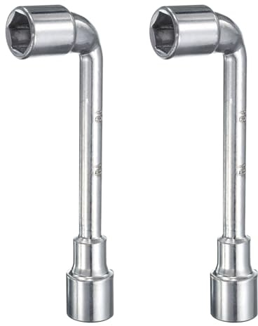 QUARKZMAN 2pcs Clé à Douille Hexagonale en Forme de L 18mm Acier 45# Double Extrémité Métrique 6 Points Clé à Tube pour Réparation Générale, Plomberie, Entretien de Vélo et Voiture