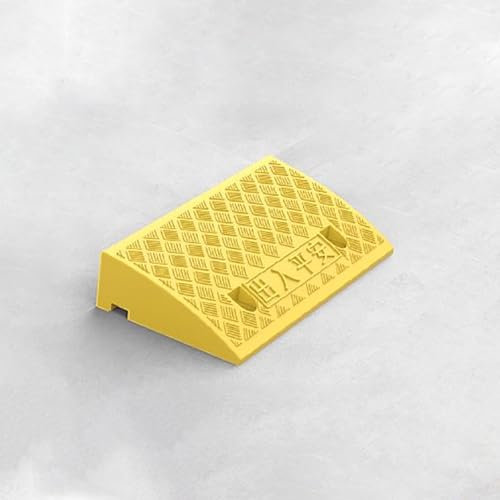 xjdagaoge Bordsteinrampen, Schwellenrampen, Einfahrtsbordsteinrampen, Rollstuhlrampen aus Gummi, Stufenrampen, Geeignet for Schwellentüren, Autos und Motorräder(Yellow,22 * 5cm)
