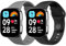 Astorgos 2 Stück Armband Kompatibel mit Xiaomi Redmi Watch 3 Active Nur, TPU Sportarmband Ersatzarmband Uhrenarmband für Herren Damen, Schwarz+Nachtblau