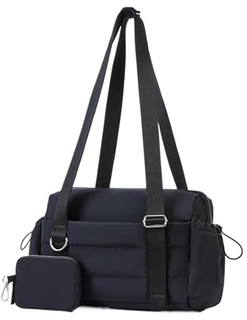 Sportväska Duffel – sportväska | dam sportväska stor kapacitet med våtfack | weekendväska med myntfack | fitnessväska för sport och helg, svart, Siehe Beschreibung, Se beskrivning