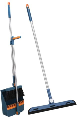 Yardenfun Escoba y Recogedor Plegable Compacto y Multiusos para Interior y Exterior Incluye Recogedor para Fácil Limpieza de Polvo y Suciedad