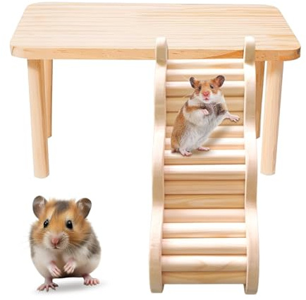 SZSMW Hamster Plattform - Hamster Leiter - HamsterkäFig ZubehöR - Geeignet FüR Hamster, Kaninchen, Chinchillas, Meerschweinchen Usw,Geeignet FüR Die Meisten KäFige,Geeignet Zum Klettern Und Spielen