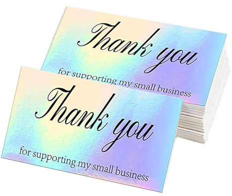 Graduation Thank You Cards - 50 Pieces Set | Uncoated Blank Back Cards | Recognition Notes for Teachers, Coaches, Employees | Perfect to Express Gratitude After Graduation