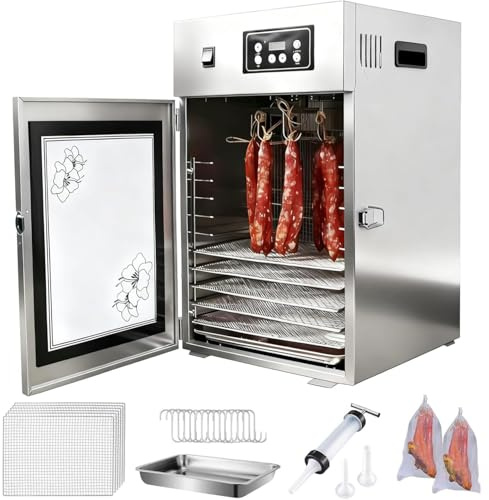 HEIHEIZI Food Dehydrators Machine, Beef Jerky Maker with 10 Oven Rack with Timer Setting Temperature Adjusted 86℉ to 194℉ Dryer for Herb Fruit Meat Vegetables Mushroom Beef for Household Ancient