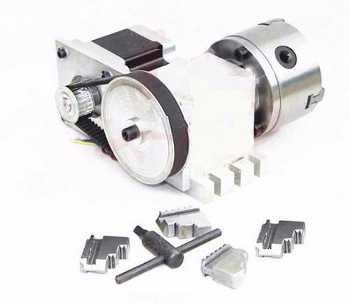 GOWE 4 Jaw Chuck 100mm CNC 4th Axis for CNC Router Engraver CNC Milling Machine
