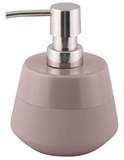 axentia Nevada Earthenware Soap Dispenser Diameter 10 cm Height Approx. 14 cm Taupe
