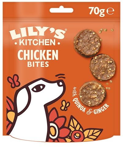 Lily's Kitchen tillverkad med naturliga ingredienser godsaker för vuxna hundar, smakrika napparna för små, medelstora, stora hundar 8 x 70 g