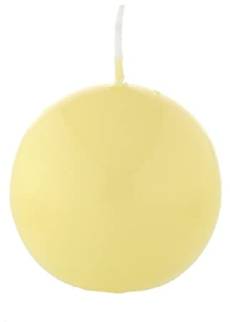 Kugelkerzen Grapefruit Gelb, Ø 8 cm, 6 Stück, deutsche Markenkerzen in RAL Kerzen Güte Qualität