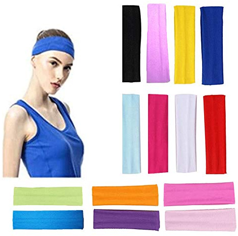 14pcs Fasce per Capelli Fascia Capelli ElasticaYoga Fascia Capelli Sport Fascia Elastica Fitness Fascia per Capelli Colore Misto Adatto per Adolescenti, Ragazze,Bambina, Donna e Uomini(14 Colori).