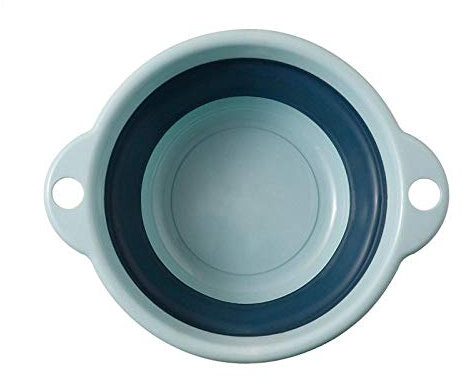 SlimpleStudio Klappwaschbecken Kunststoff-Falten Freien Basin tragbare Falten Camping Eimer Fischen Auto-Wannen-Bad-Accessoires Familie Waschbecken-LYellow Klappbecken (Color : LNavy Blue)