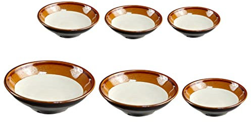 Zerodeko 5pièces Lot De Bols à Soupe Vintage Pour Cuisson Vapeur Alimentaire Bol Poterie Style Maison