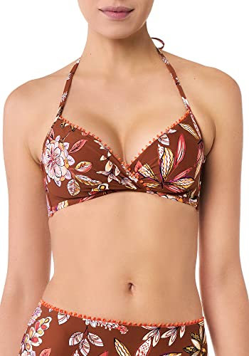 goldenpoint Bikini für Damen Badeanzug Triangel-BH mit Nicht verschiebbaren Cups Martinique-Serie, Braun, Größe 90