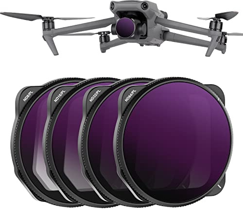 NEEWER ND Lens Filter Set Compatible with DJI Mavic 3, 4-Pack ND/PL Polarized Lens Filters, ND8/PL, ND16/PL, ND32/PL, ND64/PL Filter Only for Mavic 3 / Mavic 3 Cine Drones Accessories