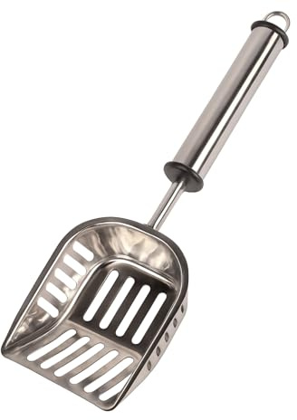 Flamingo Pelle à litière pour Chat Ian acier inox - 31,5x14,2x4cm