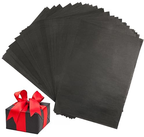 60 Blatt Seidenpapier Schwarz, 21x30 cm Seidenpapier, Verpackung | Seidenpapier für DIY