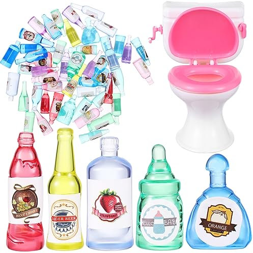 Gadpiparty 50stücke Miniaturisierte Weinflaschen Plastikflaschen Für Bars Und Partys Mit Mini-toilette Zur Dekoration Für Kreative Diy-projekte Witzige Geschenkidee