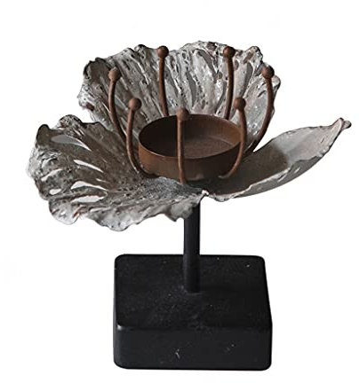 Kerzenhalterhalter Retro Schmiedeeisernen Kerzenhalter Stand Ornamente Kreative Romantische Kerzenhalter Lotus Lampen Halter Wachshalter Gartendekorationen Kandelaber