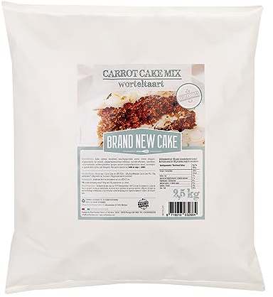 BrandNewCake® Mezcla para Pastel de Zanahoria 2,5kg - Sin Gluten y Fácil de Preparar