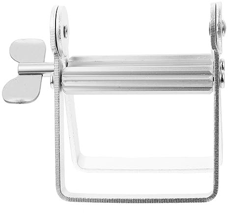 SOLUSTRE Metall Tubenausdrücker Aus Aluminiumlegierung Langlebig Und Praktisch Für Zahnpasta Cremetuben Und Haarfärbemittel Effizienter Tubenquetscher Für Haushalt Und Friseursalon Silberfa