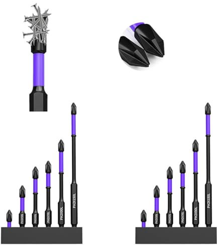 Super Strong Magnetic Drill Screwdriver Bits, 2024 New D1 Anti-Slip and Shock-Proof Bits With Phillips Screwdriver Bits, High Hardness and Strong Magnetic Bit (Size : 2 sets)