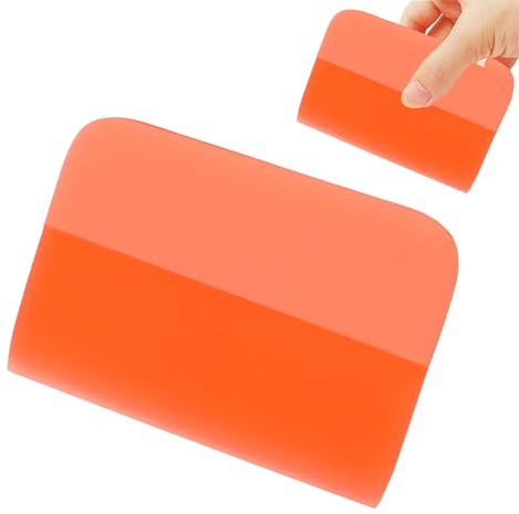 1Pcs Floor Squeegee, Soft Car Window,Silicone Scraper (Orange)