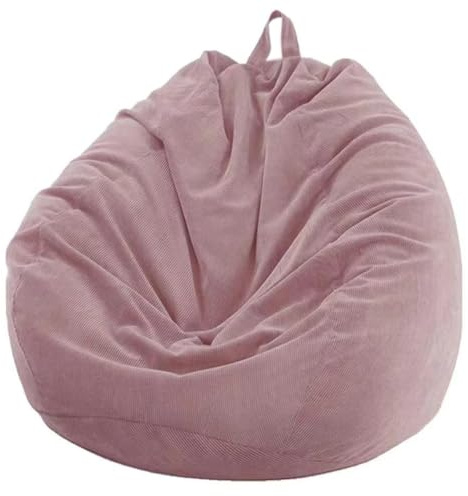 Highdi Pouf Salon pour Adulte 100 x 120 cm（sans Remplissage）- Velours Côtelé Housse de Pouf pour Intérieur et Extérieur, Rose Kids Bean Bag Cover pour Salon