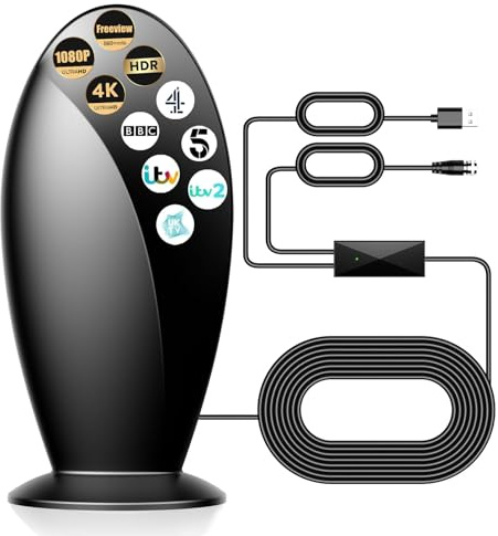 Indoor TV Aerial,560+ Miles Range Digital TV ariels indoor