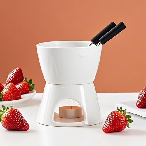 FGXY Taza De Porcelana para Fondue De Chocolate, Set para Fondue De Queso, Set De Fondue De Carne, Set para Fondue De Chocolate, para Familias, Librerías, Cafeterías, Restaurantes(300ml)